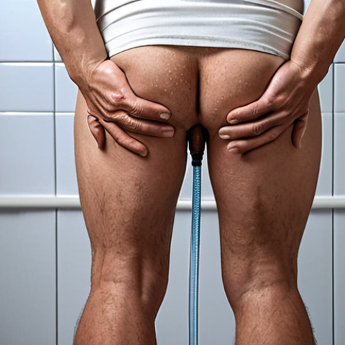 Home 15 **
A person experiencing a sudden urge to urinate due to an overactive bladder, with a worried expression. Highlight the common causes like aging, stress, and lifestyle factors (alcohol, caffeine).
**